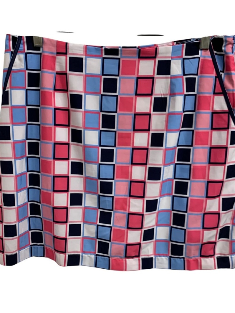 Golftini Geometric Mini Skirt in Pink & Blue Size M